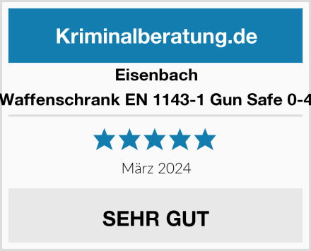 Eisenbach Waffenschrank EN 1143-1 Gun Safe 0-4 Test