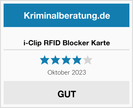  i-Clip RFID Blocker Karte Test