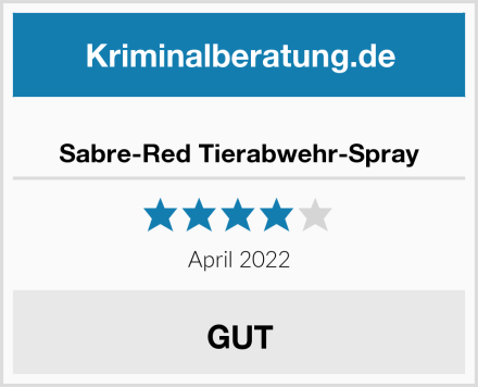  Sabre-Red Tierabwehr-Spray Test