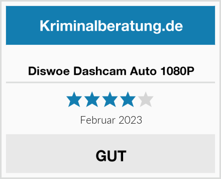  Diswoe Dashcam Auto 1080P Test