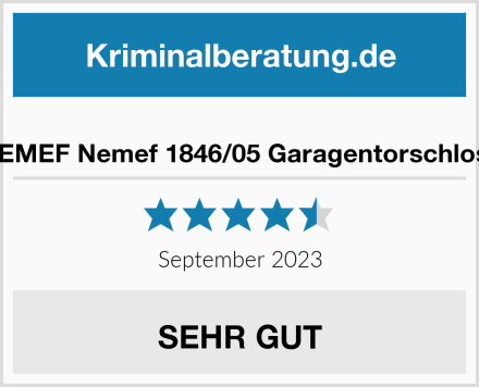  NEMEF Nemef 1846/05 Garagentorschloss Test