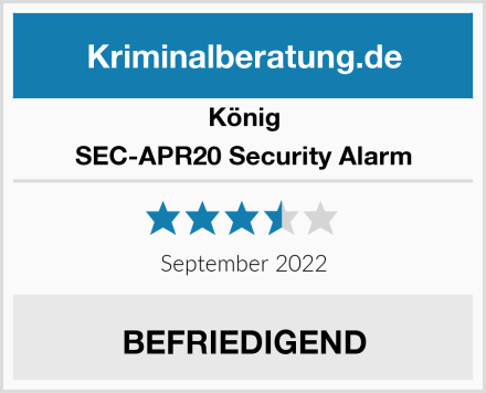 König SEC-APR20 Security Alarm Test