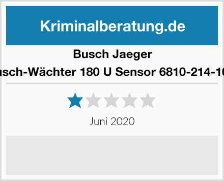 Busch-Jäger Busch-Wächter 180 U Sensor 6810-214-101  Test