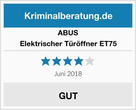 ABUS Elektrischer Türöffner ET75 Test