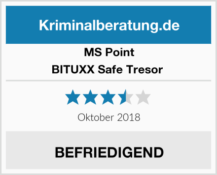 MS Point BITUXX Safe Tresor  Test