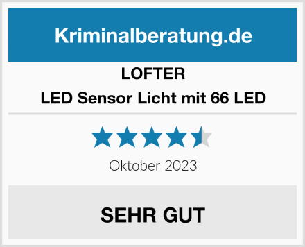 LOFTER LED Sensor Licht mit 66 LED Test