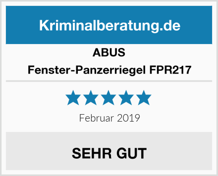 ABUS Fenster-Panzerriegel FPR217 Test